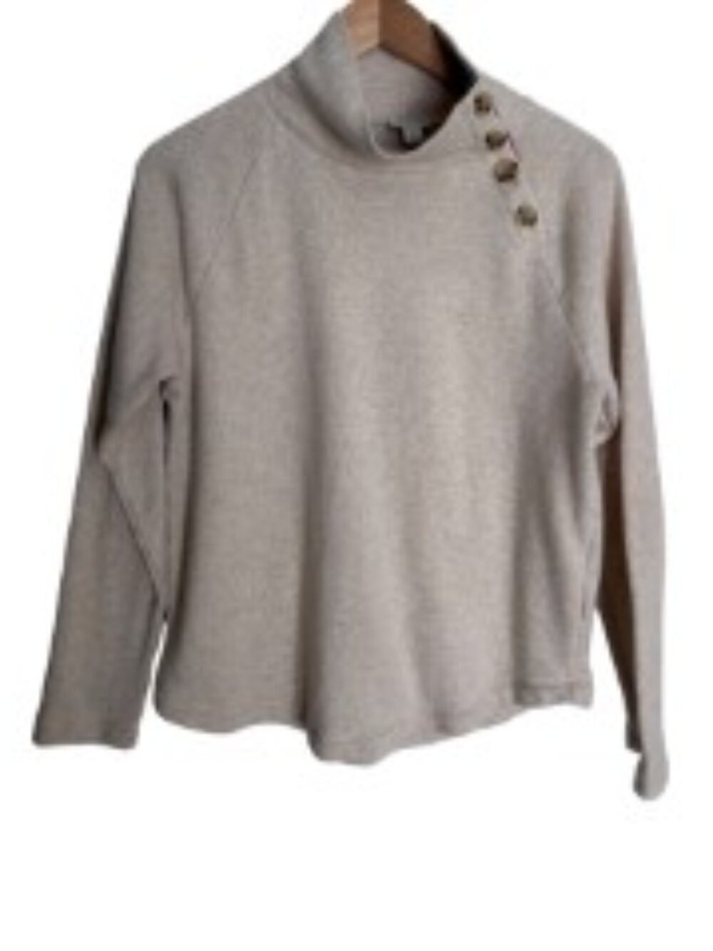J. Crew Wide Button-Collar Pullover Sweatshirt Small